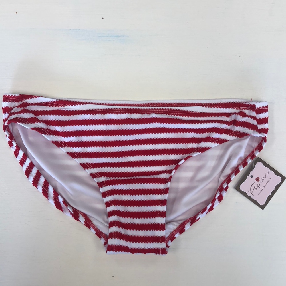 Popina red/white stripe swim Bottom NWT